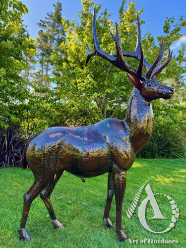 Stag metal sculpture